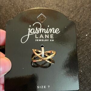 Jasmine Lane Gold X-Design Ring